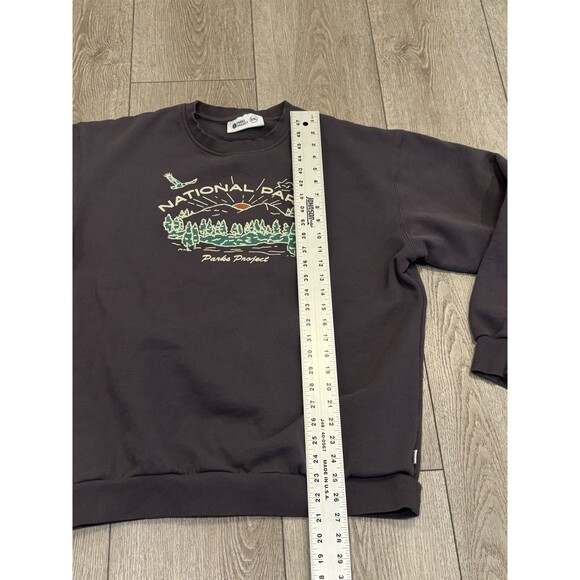 PARKS PROJECT National Parks Organic Crewneck Grey Crewneck Sweater XXL Outdoors - Picture 5 of 7